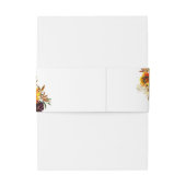 Rustige zonnebloem Waterverf Burgundy Red Floral Uitnodigingen Wikkel (Achterkant Voorbeeld)