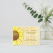 Rustige zonnebloem-weddenschappen informatiekaartje (Staand voorkant)