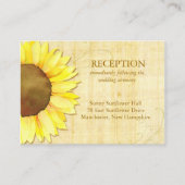 Rustige zonnebloem-weddenschappen informatiekaartje (Voorkant)