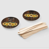 Rustige Zonnebloem Wedding Favor Hand Fan Handwaaier (Niet-gemonteerd)