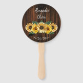 Rustige Zonnebloem Wedding Favor Hand Fan Handwaaier (Voorkant)