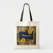 Rustige zonnebloem Wedding voeg Canvas tas toe (Voorkant)