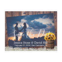 Rustige Zonnebloem Wijn Barrel Wedding Save the Da