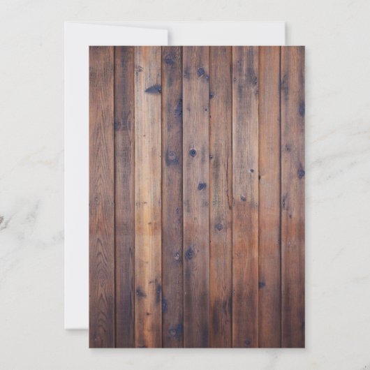 Rustige Zonnebloem Wine Barrel String Lights Weddi Kaart (Achterkant)