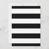 Rustige Zonnebloem Zwarte Witte Stripes Vrijgezell Kaart (Achterkant)