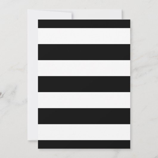 Rustige Zonnebloem Zwarte Witte Stripes Vrijgezell Kaart (Achterkant)