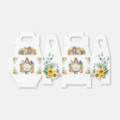 Rustige Zonnebloembossen Baby Birthday Bedankdoosjes (Uitgevouwen)