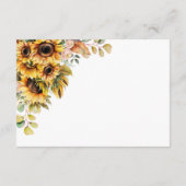 Rustige zonnebloembruiloft — Gegevens Informatiekaartje (Achterkant)