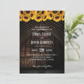 Rustige zonnebloemen -  Barn Wedding Kaart (Staand voorkant)