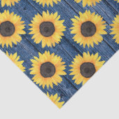 Rustige zonnebloemen Blauw-weefselpapier Tissuepapier (Detail)