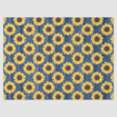 Rustige zonnebloemen Blauw-weefselpapier Tissuepapier (Voorkant)