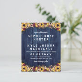 Rustige zonnebloemen Blue Wood 2 in 1 budget Wedde (Staand voorkant)