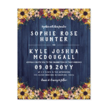 Rustige zonnebloemen Blue Wood 2 in 1 budget Wedde