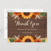 Rustige zonnebloemen Boho Rozen Weddenschap Briefkaart (Voorkant / Achterkant)