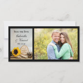 Rustige zonnebloemen Bossen Weddenschap sparen de  Save The Date (Voorkant)