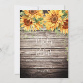 Rustige zonnebloemen Bouquet Waterverf Wedding Kaart (Voorkant)