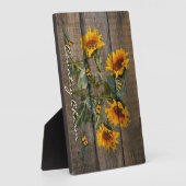 Rustige zonnebloemen Butterflies Barn Board Fotoplaat (Zijkant)