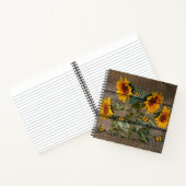 Rustige zonnebloemen Butterflies Barn Board Notitieboek (Binnen)