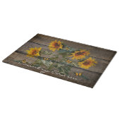 Rustige zonnebloemen Butterflies Barn Board Snijplank (Hoek)