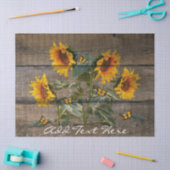 Rustige zonnebloemen Butterflies Barn Board Tissuepapier (Craft)