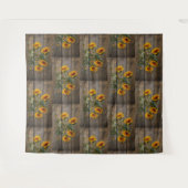 Rustige zonnebloemen Butterflies Barn Board Wandkleed (Voorkant (horizontaal))