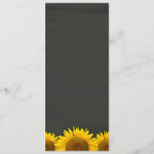 Rustige zonnebloemen Chalkboard Wedding Dinner Men Menu (Achterkant)