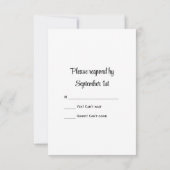 Rustige zonnebloemen Cowboy Boot Western Weddensch RSVP Kaartje (Achterkant)