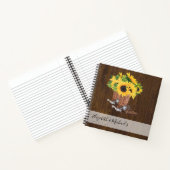 Rustige zonnebloemen Cowboy Boots BUCKET LIST Jour Notitieboek (Binnen)