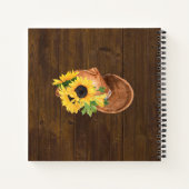 Rustige zonnebloemen Cowboy Boots BUCKET LIST Jour Notitieboek (Achterkant)