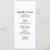 Rustige zonnebloemen Cowboy Boots Westerne bruilof Menu (Achterkant)