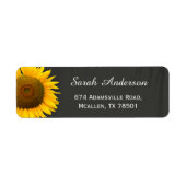 Rustige zonnebloemen Elegant Chalkboard RSVP Antwo Etiket (Voorkant)