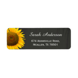 Rustige zonnebloemen Elegant Chalkboard RSVP Antwo Etiket
