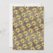 Rustige zonnebloemen en Baby-olifantenborys, Baby  Kaart (Achterkant)