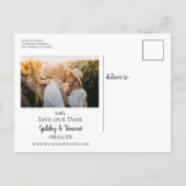 Rustige zonnebloemen en Cowboy Boots sparen de dat Aankondigingskaart (Achterkant)