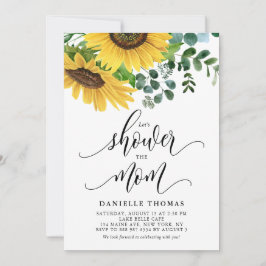 Rustige Zonnebloemen en Eucalyptus Herfst Baby sho Kaart