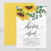 Rustige Zonnebloemen en Eucalyptus Herfst Baby sho Kaart (Voorkant / Achterkant)