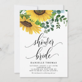 Rustige zonnebloemen en eucalyptusVrijgezellenfees Kaart