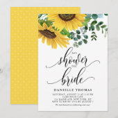 Rustige zonnebloemen en eucalyptusVrijgezellenfees Kaart (Voorkant / Achterkant)