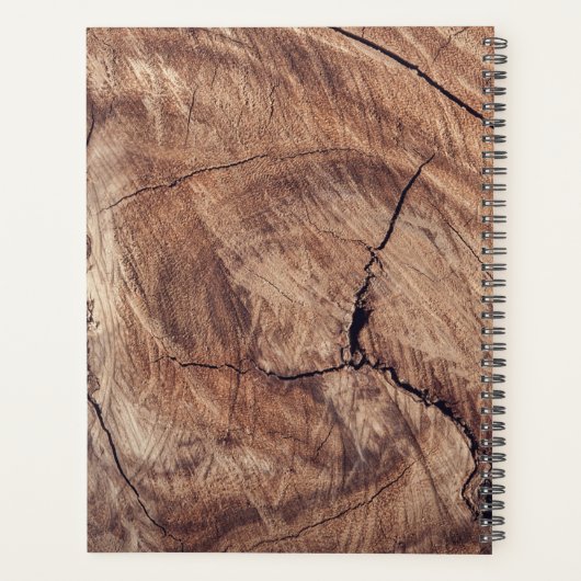 Rustige zonnebloemen en houtextuur Benoeming Book Planner (Achterkant)