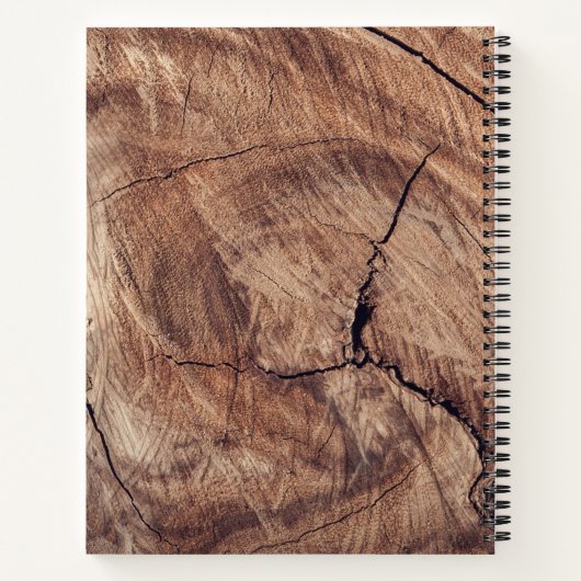 Rustige zonnebloemen en houtextuur Recipe Cookbook Notitieboek (Achterkant)