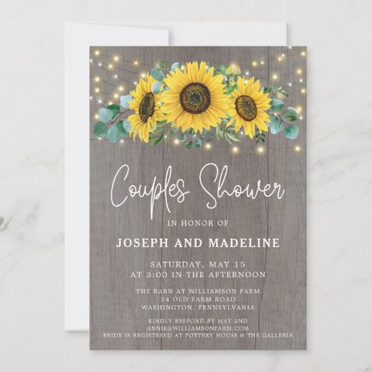 Rustige zonnebloemen en lichte paren — schoeisel i kaart (Voorkant)