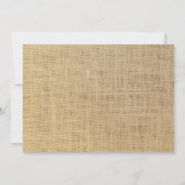 Rustige zonnebloemen en Mason Jar Burlap Vrijgezel Kaart (Achterkant)