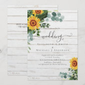 Rustige zonnebloemen Eucalyptus Leaves Wedding (Voorkant / Achterkant)