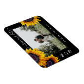 Rustige zonnebloemen fotobruiloft met uitzondering magneet (Rechterzijde)