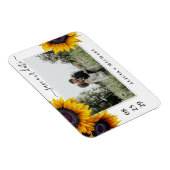 Rustige zonnebloemen fotobruiloft met uitzondering magneet (Rechterzijde)