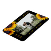 Rustige zonnebloemen fotobruiloft met uitzondering magneet (Linkerzijde)