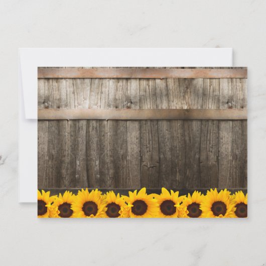 Rustige zonnebloemen Funeral Bedankt (Achterkant)