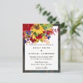 Rustige zonnebloemen Geel Rode Blauwe Florale Bind Feestdagenkaart (Staand voorkant)