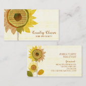 Rustige zonnebloemen Haarlijst Visitekaartje (Voorkant / Achterkant)