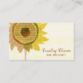 Rustige zonnebloemen Haarlijst Visitekaartje (Voorkant)